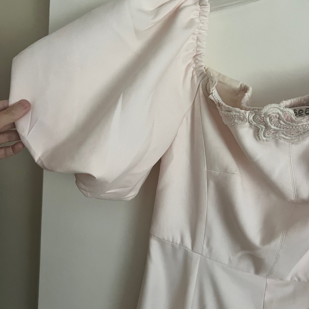 Sea New York Blush Pink Maxi Dress – Formal Wedding Guest Spring Summer - Picture 5 of 9